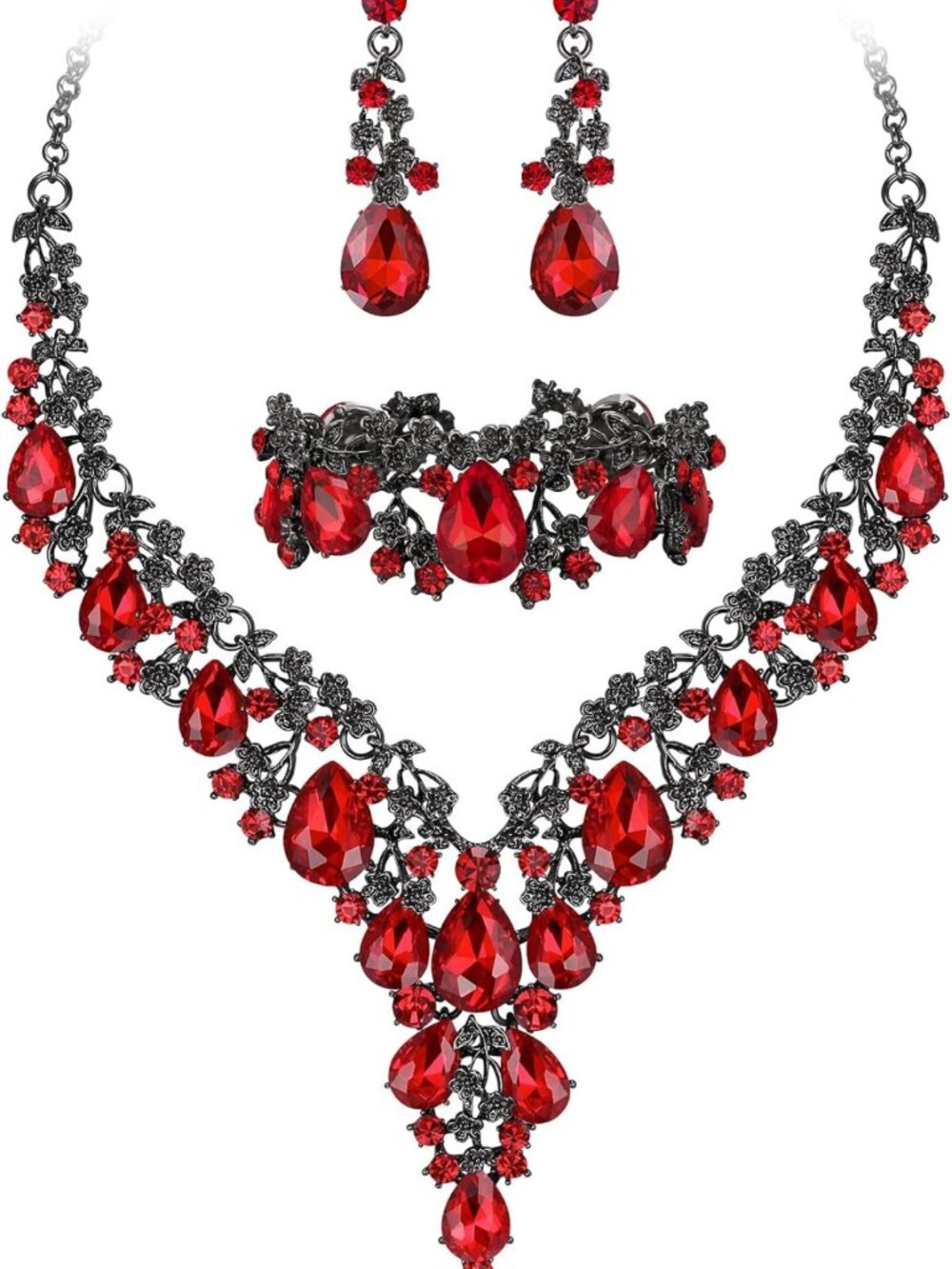 Elegant Wedding Bridal Jewelry Set - Necklace & Earrings for Women, Perfect Gift